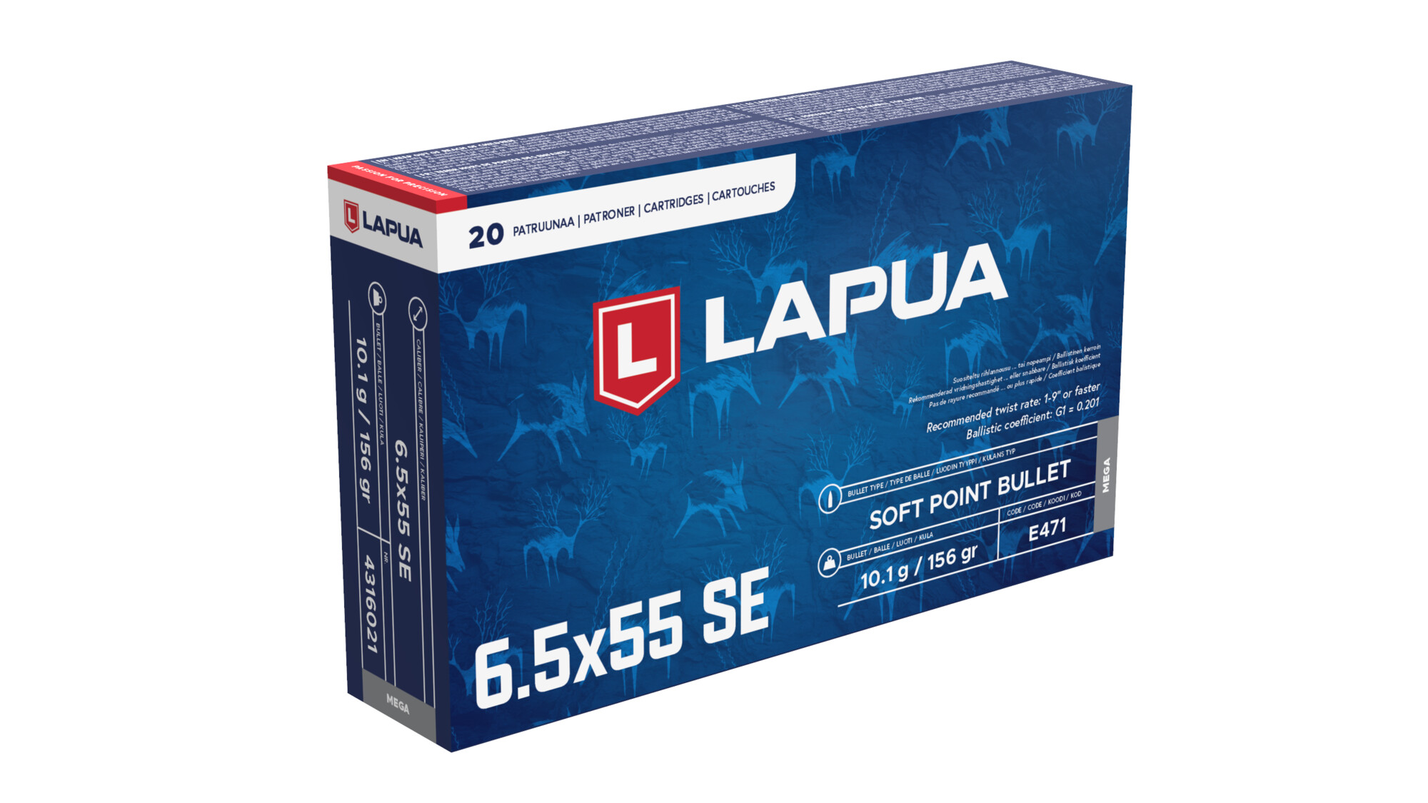 Lapua 6.5x55 SE 10.1g Mega SP