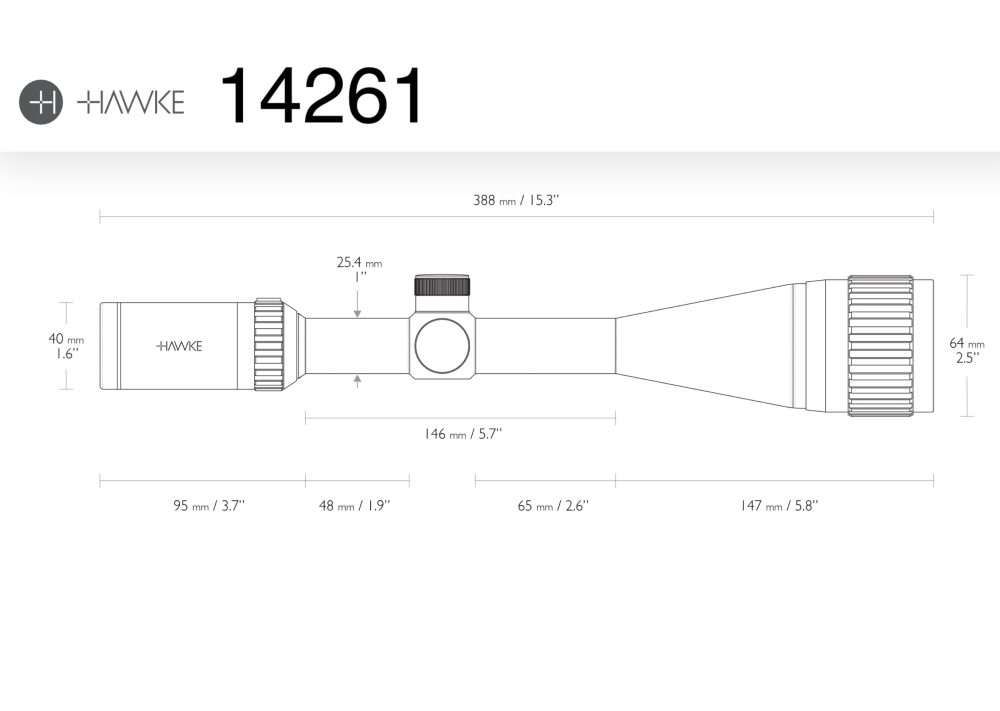 Hawke Vantage IR 4-16x50 AO .17 HMR 14261 - Image 5