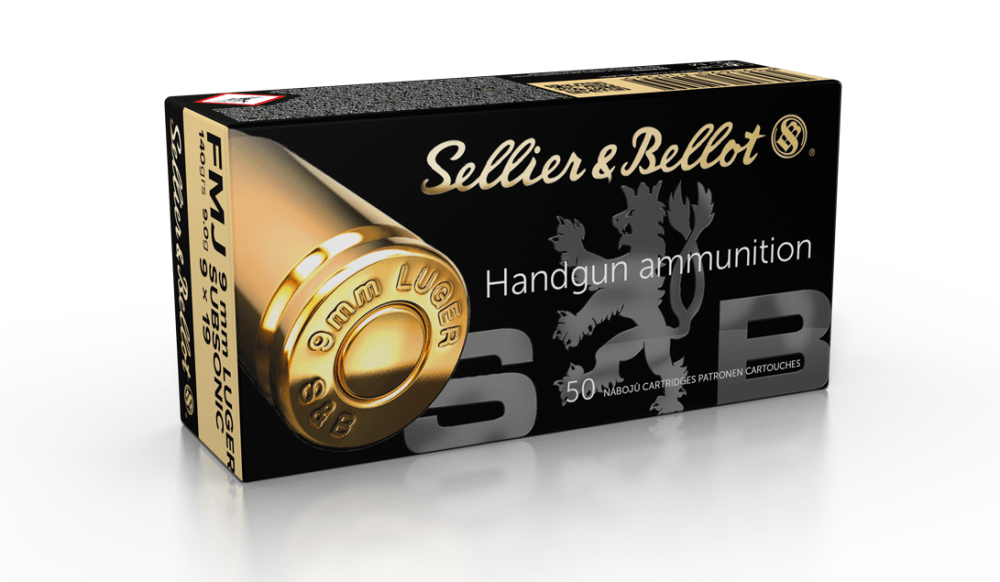 Sellier&Bellot 9mm Luger Subsonic FMJ 9g  50kpl