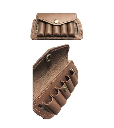 Patruunatasku vyölle 12cal 5ptr, nahkaa