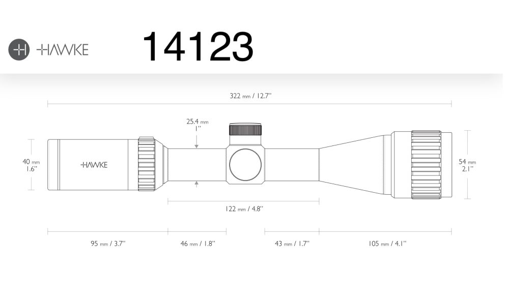 Hawke Vantage 3-9x40 AO Mil Dot - Image 3