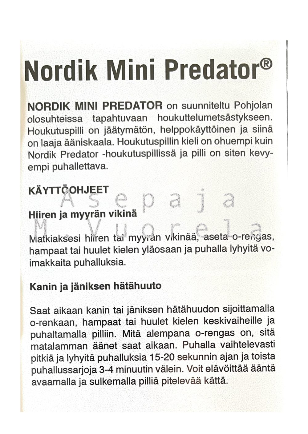 Houkutuspilli Nordik Mini Predator - Image 2
