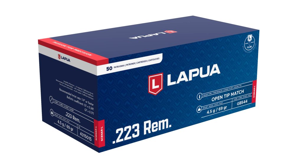 Lapua 223Rem 4,5g 69gr Scenar 50kpl
