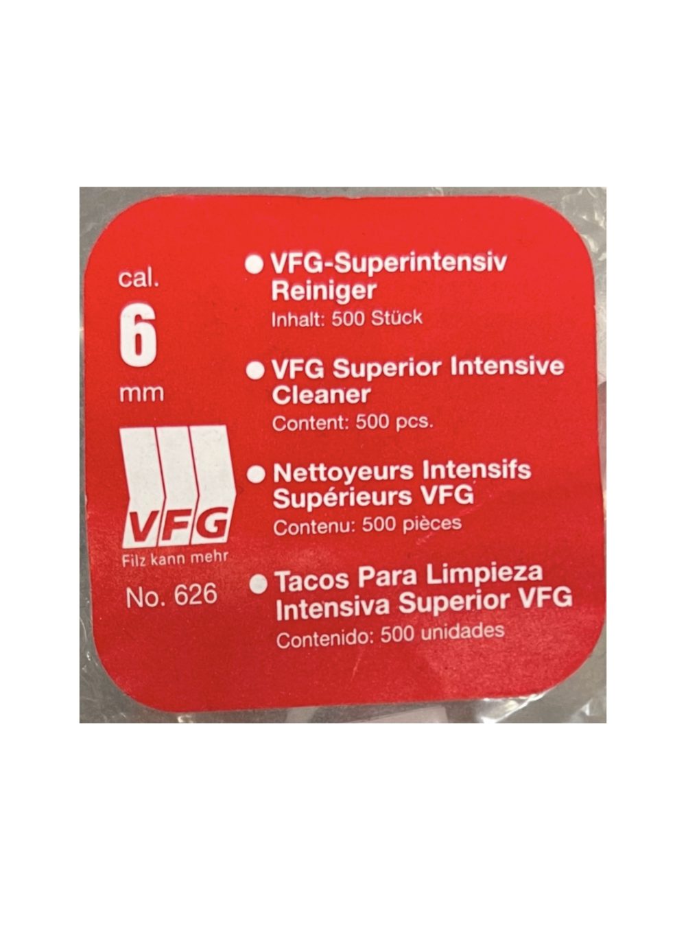 VFG TEHO 6mm Puhdistustulppa 500kpl