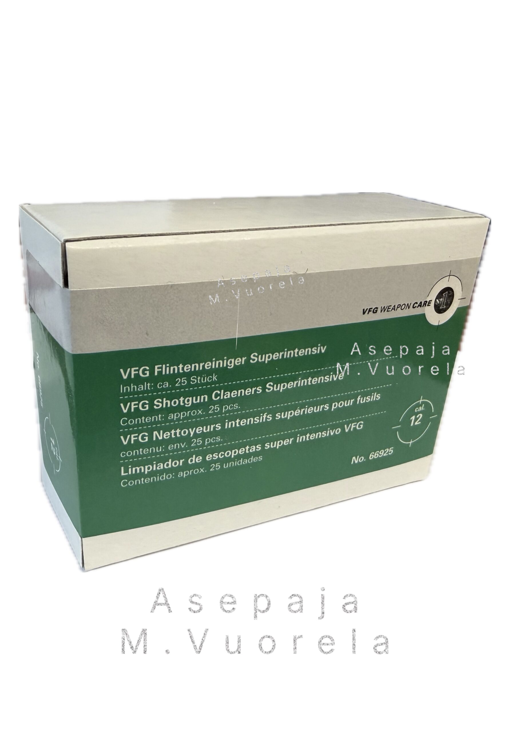 VFG cal.12 Tehopuhdistustulppa 25kpl
