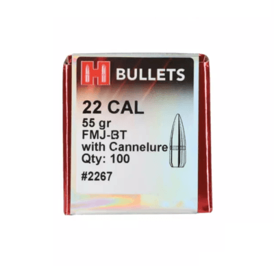 .22 luoti Hornady 55gr FMJ-BT