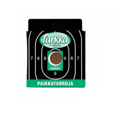 Tarkka Paikkatarra Ruskea 16mm hirvi-/karhukoetauluun