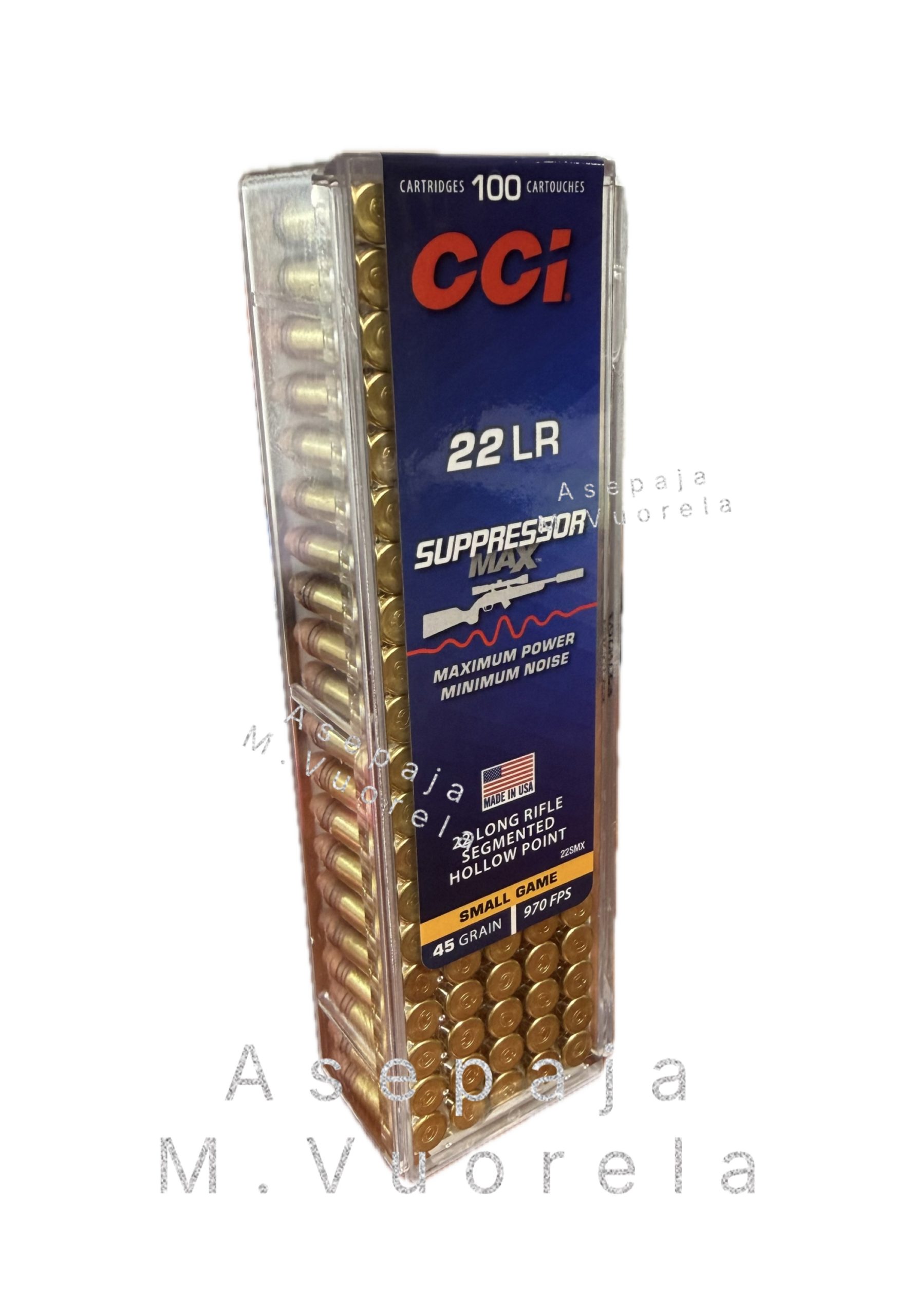 22LR CCI Suppressor MAX Segmented HP 45gr